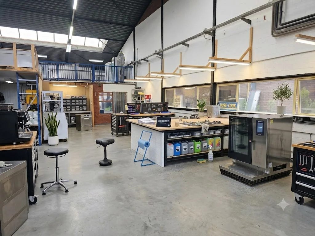 De werkplaats van JD Grootkeukenservice in Benthuizen